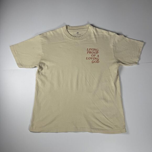 Source Unknown Other - Unbranded Men's Cream and Tan T-shirt